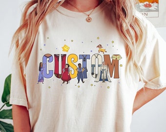 Custom Name  Wish Movie Comfort Color Shirt, Asha Amaya Star Valentino, Personalized  Family Matching T-shirt, 2024 Trip