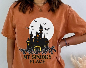 Mickey Mouse And Friends My Spooky Place Shirt / Disney Halloween Castle Mickey Donald Goofy Tee / Disneyland Halloween Party Trip Gift