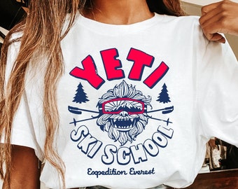 Expedition Everest Yeti Ski School Shirt, Vintage Animal Kingdom  T-shirt,  World 2024 Trip,  Birthday Gift