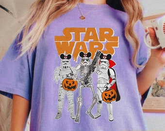 Stormtrooper Skeleton Mummy Vampire Costume Shirt, Vintage Disney Star Wars Halloween T-shirt, Disney Halloween Party, Spooky Season