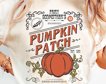Fairy Godmother's Enchanted Pumpkin Patch T-shirt, Disney Cinderella Halloween Tee, Disneyland Halloween Party Shirt, Spooky Season Gift