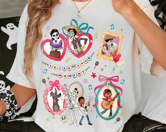 Disney Coco Movie Characters Coquette Bow T-shirt, Seize Your Moment Shirt, Day of the Dead Shirt, Magic Kingdom Outfit, Disneyland Trip Tee