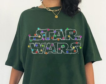 Star Wars Christmas Christmas Lights Shirt, Galaxy's Edge Holiday Season T-shirt, Mickey's Very Merry Christmas, Disneyland Xmas Trip Gift