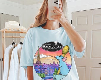 Retro Remy Chef Over Look Paris Shirt, Disney Ratatouille T-shirt, Gusteau's Tee, Anyone Can Cook, Disneyland Family Vacation