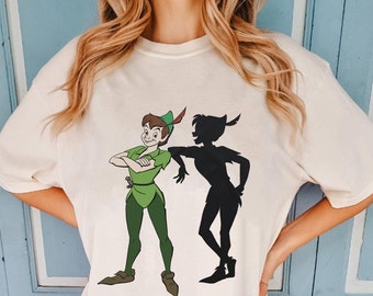 Vintage  Peter Pan And Peter Pan Shadow Shirt, Funny  T-shirt,  World 2024 Trip,  Birthday, Magic Kingdom