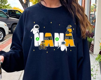 Custom Name  Wall-E Eve Themed Comfort Color Shirt, Personalized  Family Matching T-shirt, 2024 Trip,   World
