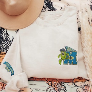 Embroidered Monsters University Mike Sweatshirt, Oozma Kappa Logo Crewneck, Disney Mike Wazowski Tee, Magic Kingdom Tee, Disneyland Trip Tee
