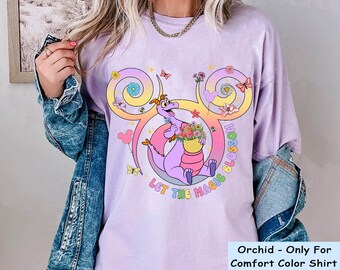 Figment Let The Magic Blossom Shirt, Disney Mickey Ears Floral Epcot Flower & Garden Festival Tee, Disneyland Family Trip Matching 2025