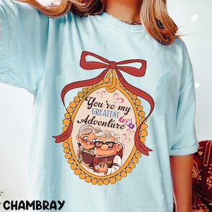 Disney Up Carl And Ellie Coquette Bow T-Shirt, You’re My Greatest Adventure Shirt, Pixar Balloon House Tee, Carl Ellie Tee, Gift For Couple