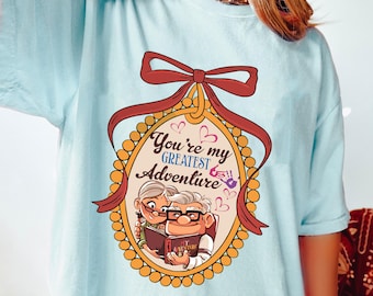 Disney Up Carl And Ellie Coquette Bow T-Shirt, You’re My Greatest Adventure Shirt, Pixar Balloon House Tee, Carl Ellie Tee, Gift For Couple