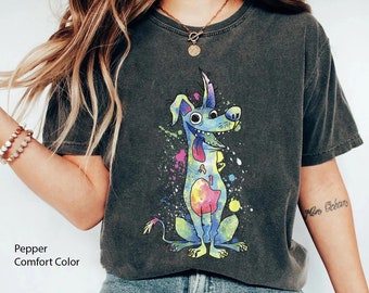 Coco Dante Watercolor Splatter Comfort Colors T-shirt, Vintage Disney  Shirt, Disneyland Family Trip, Walt Disney World, Dog Lover Gift