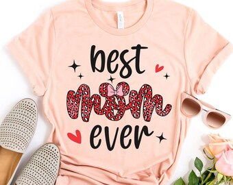 Disney Minnie Mouse T-shirt, Best Mom Ever Shirt, Minnie Leopard Tee, Mother's Day Gift, Gift for Mom, Disney Mom Tee