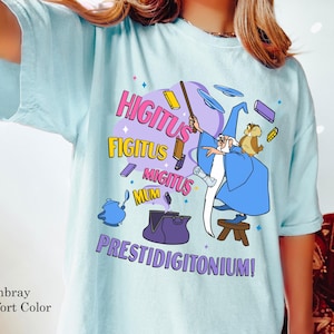 Merlin Wizard Archimedes The Owl Higitus Figitus Comfort Colors T-shirt, Vintage Disney The Sword In The Stone Shirt, Disneyland Family Trip