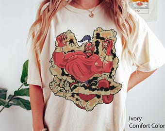 Vintage Disney Aladdin T-Shirt, 90s Genie & Evil Genie Tee, Retro Jafar Shirt, Magic Lamp Design, Gift for Disney Fans