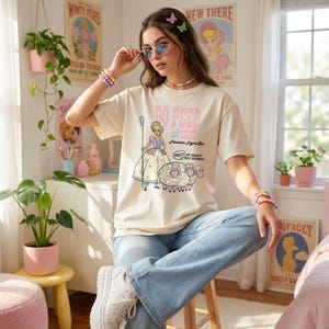 Vintage Bo Peep And Sheep Advertisement Shirt, Disney Toy Story Movie T-shirt, Animal Kingdom, Disneyland Girls Trip, Birthday Gift image 2