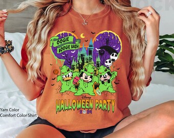 Mickey & Friends Costume Oogie Boogie Halloween Party Comfort Colors Shirt, Oogie Boogie Bash T-shirt, Disneyland Family Spooky Season Trip