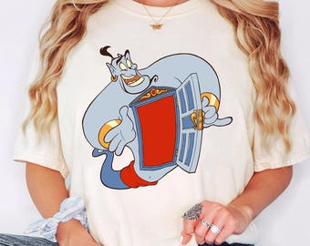 Vintage 90s Disney Genie Aladdin T-shirt, Funny Genie Shirt, Disney Aladdin Tee, Retro Genie Tee, Magic Kingdom Shirt, Disney Gift For Him