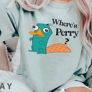 Where&#39;s Perry Comfort Colors Shirt, Perry The Platypus T-shirt, Phineas & Ferb  Tee, 2024 Family Vacation,   World