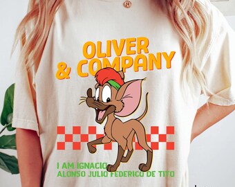 Disney Oliver and Company Tito T-Shirt, Ignacio Alonso Julio Federico Tee, Oliver & Company Shirt, Funny Disney Dog Shirt, Gift For Him