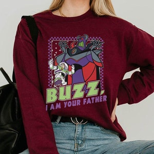 Zurg And Buzz I Am Your Father Checkerboard Comfort Colors T-shirt, Toy Story Tee, Vintage Disney Dad Shirt, Funny Father's Day Gift image 4