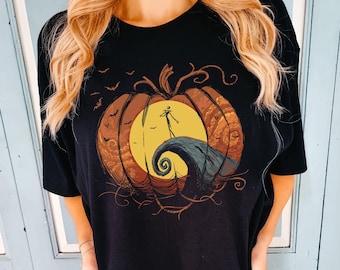 Disney Nightmare Before Christmas Jack Skellington T-Shirt, Disney Halloween Shirt, Spooky Jack Skellington Tee, Retro Disney Halloween Tee
