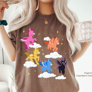 Chemise couleurs confort bébé Pégase Disney Fantasia, T-shirt assorti drôle Disney famille, chemise Fantasia, vacances Disneyland, Magic Kingdom