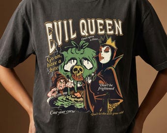 Vintage Evil Queen  Villains Comfort Colors Shirt, Snow White And The Seven Dwarfs T-shirt, 2026 Family Trip, Birthday Gift