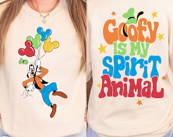 Double Sided Goofy Is My Spirit Animal Comfort Colors Shirt, Mickey Balloon Tee, Retro 90s A Goofy Movie  T-shirt, 2024 Trip