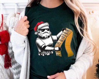 Stormtrooper Santa Hat Santa Letter Holiday Shirt, Star Wars Christmas Comfort Colors T-shirt, Disney Galaxy's Edge Trip, Hollywood Studios
