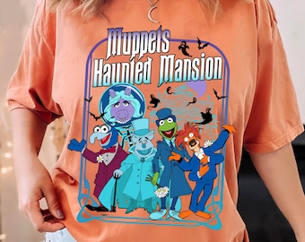 Funny Muppets Haunted Mansion Characters T-shirt, Gonzo Pepe Fozzie Miss Piggy Kermit Shirt, Disney Halloween Tee, Spooky Season Outfit