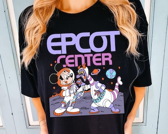 Mickey Mouse Figment Astronaut Epcot Center World Traveler Comfort Colors T-shirt, Vintage Disney Friends Shirt, Disneyland Family Trip