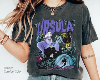 Retro Ursula Sea Witch Comfort Colors Shirt, The Little Mermaid  Villains T-shirt,   World, 2024 Trip, Birthday Gift