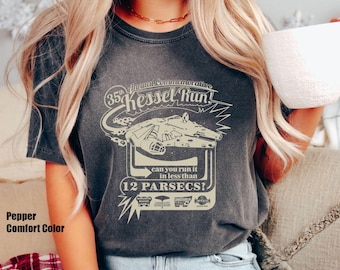 Vintage Millennium Falcon 35Th Annual Commemorative Kessel Run Shirt, Disney Star Wars Movie Tee, May The Fourth Be With You, Galaxy's Edge
