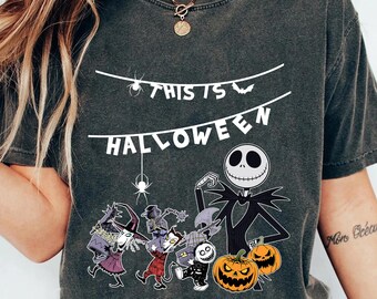 The Nightmare Before Christmas Group This Is Halloween T-shirt, Jack Skellington Sally Oogie Boogie Shirt, Disney Halloween Family Outfit