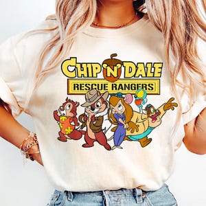 Vintage Chip N Dale Group Rescue Shirt, Disney Rescue Ranger T-Shirt, Disneyland Family Matching Trip, Birthday Gift For Besties