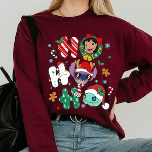 Disney Christmas Lilo Stitch Scrump Shirt, Lilo & Stitch T-shirt, Mickey&#39;s Very Merry Christmas Party Tee, Disneyland Christmas Trip 2024