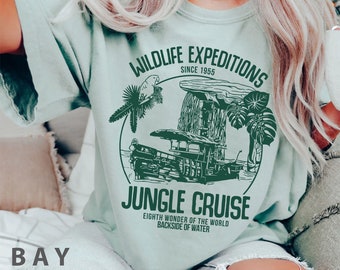 Jungle Cruise World Famous Ride Back Side Of Water Comfort Colors Shirt, Wildlife Expeditions, Disney Theme Parks T-shirt, Disneyland Trip