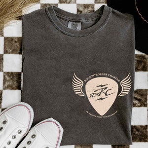 Rock N Roller Coaster Pocket Comfort Color T-shirt, Hollywood Studios Rockers Shirt, Disney Rockin Roller Shirt, Disneyland Family Trip