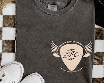 Rock N Roller Coaster Pocket Comfort Color T-shirt, Hollywood Studios Rockers Shirt, Disney Rockin Roller Shirt, Disneyland Family Trip