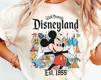 Custom All Characters Disneyland Est 1955 Shirt, Disney Mickey And Friends Magic Kingdom Tee, Walt Disney's Disneyland Trip, Birthday Gift