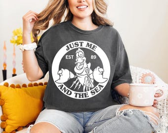 Vintage Sebastian Just Me And The Sea Shirt, Disney The Little Mermaid T-shirt, Disneyland Trip Outfits,  Animal Kingdom, Birthday Gifts