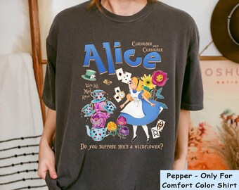 Alice In Wonderland Quote Mad Here Comfort Colors T-shirt, Alice Princess Cheshire Cat Disney Shirt, Disneyland Family Trip, Magic Kingdom