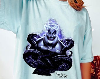 Disney Ursula Dark Portrait T-Shirt, Little Mermaid Villain Tee, Evil Sea Witch Shirt, Disney Villains Shirt, Disney Girl Trip Matching Tee