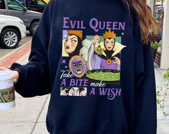 Disney Evil Queen Pop Art Comic Tee, Take a Bite Make a Wish, Snow White Villain T-Shirt, Disney Villain Shirt, Disney Girls Trip Shirt