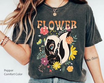 Retro 70s Bambi Floral T-Shirt, Vintage Disney Deer Flower Graphic Shirt, Disneyland Trip Outfit, Magic Kingdom, Birthday Gift