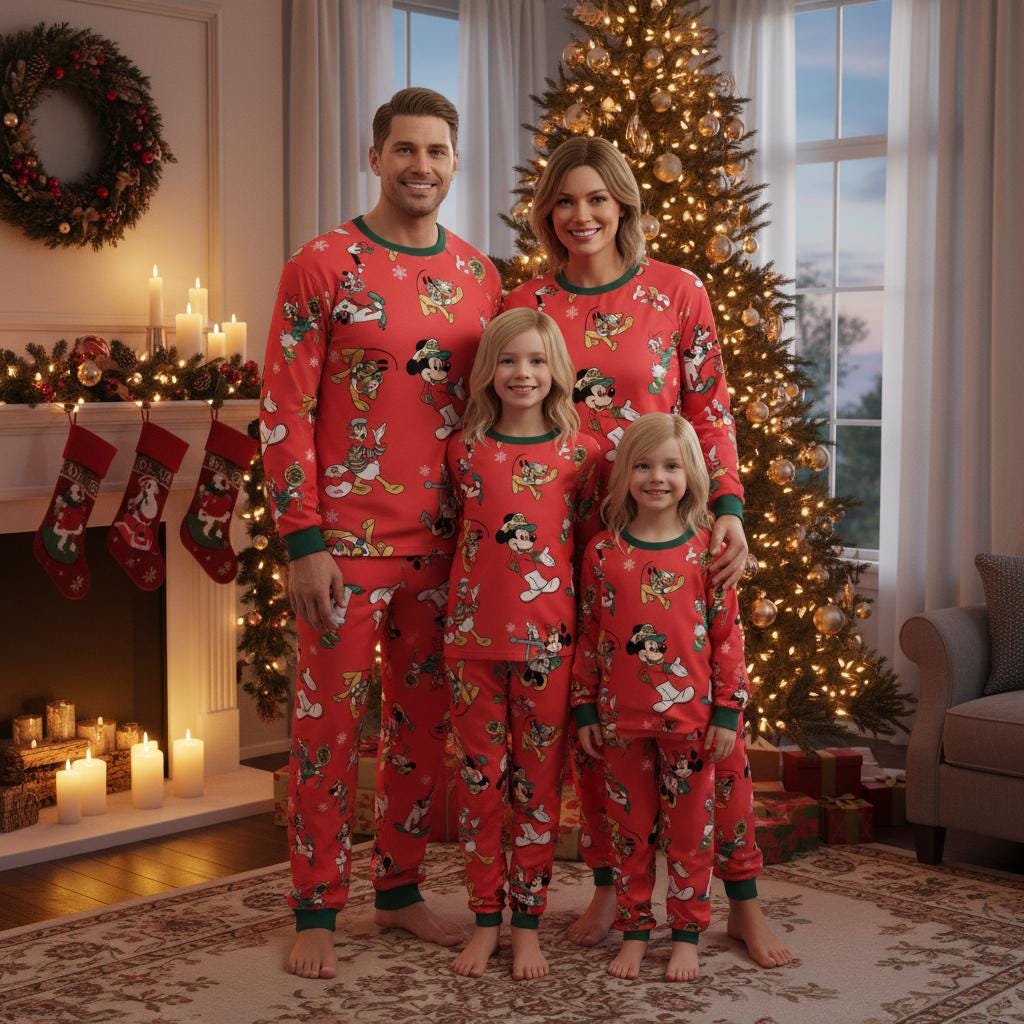 Discover Funny Mickey And Friends Very Merrytime Cruises Pajamas Set, Disney Cruise Merriest Christmas Sleepwear, Disney Cruise Line Holiday PJs