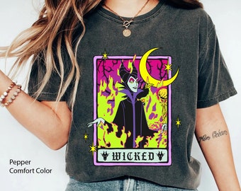 Retro Wicked Maleficent Tarot Card Comfort Colors T-shirt, Sleeping Beauty  Villain Shirt, 2024 Family Trip, Magic Kingdom Tee