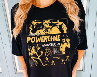 Disney Powerline World Tour Poster T-Shirt, A Goofy Movie Tee, Retro Powerline Shirt, Powerline Shirt, Disney Matching Tee, Gift For Him