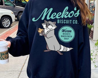 Disney Meeko Biscuit Co T-Shirt, Funny Pocahontas Raccoon Tee, Disney Pocahontas Shirt, Magic Kingdom Outfit, Disneyland Family Trip 2025
