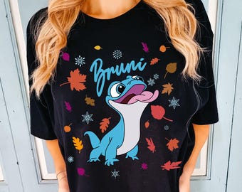 Disney Frozen Bruni T-Shirt, Bruni the Salamander Tee, Autumn Leaves Frozen Shirt, Cute Bruni Tee, Frozen 2 Tee, Disneyland Matching Tee